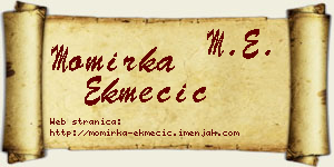 Momirka Ekmečić vizit kartica